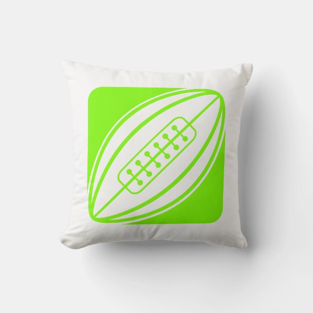 Chartreuse, Neon Green Rugby Kussen (Voorkant)