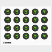Chartreuse, Neon Green Scorpion Ronde Sticker (Vel)