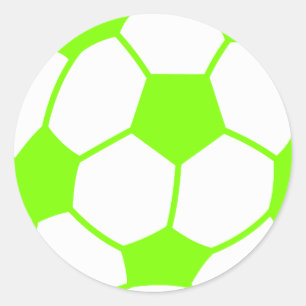 Chartreuse, Neon Green Voetbal Ronde Sticker
