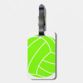 Chartreuse, Neon Green Volleyball Bagagelabel (Achterkant verticaal)