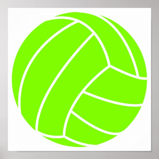 Chartreuse, Neon Green Volleyball Poster (Voorkant)