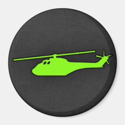 Chartreuse, Neon Groene Helikopter Magneet (Voorkant)