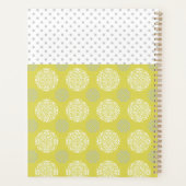 Chartreuse Points de Gris Monogramme Tendance (Dos)