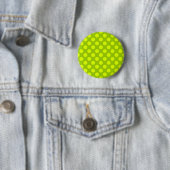 Chartreuse Polka Dots Ronde Button 5,7 Cm (In situ)