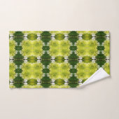 Chartreuse Vert Abstrait Hydrangea Blooms Motif (Serviette à main)