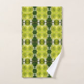 Chartreuse Vert Abstrait Hydrangea Blooms Motif (Serviette à main)
