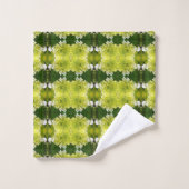 Chartreuse Vert Abstrait Hydrangea Blooms Motif (Gant de toilette)