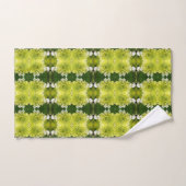 Chartreuse Vert Abstrait Hydrangea Blooms Motif (Serviette à main)