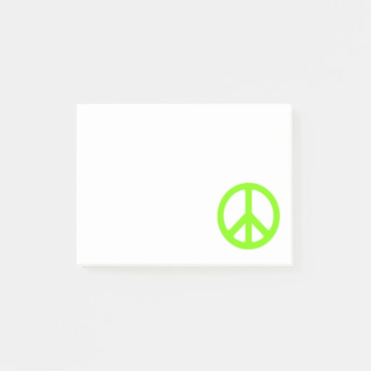 Chartreuse Vredessymbool Post-it® Notes (Voorkant)
