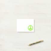 Chartreuse Vredessymbool Post-it® Notes (Op bureau)