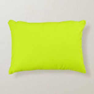 Chartreuse Yellow (vaste kleur) Accent Kussen