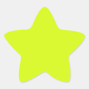 Chartreuse Yellow (vaste kleur) Ster Sticker