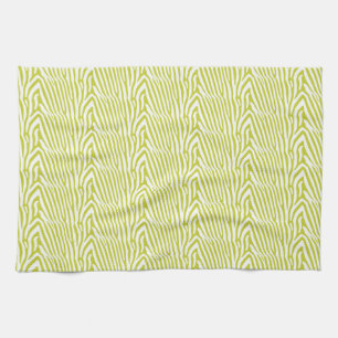 CHARTREUSE ZEBRA STRIPE THEEDOEK