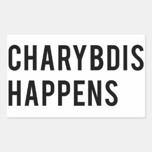 Charybdis gebeurt rechthoekige sticker