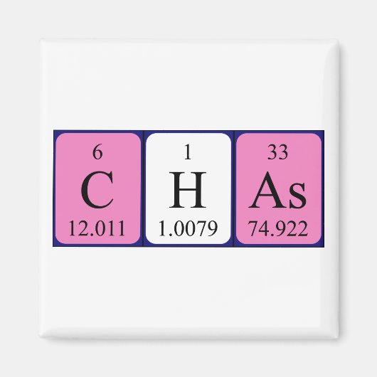 Chas periodieke table name magnet magneet (Voorkant)
