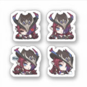 Chasca Genshin Impact 4 Autocollants (Devant)