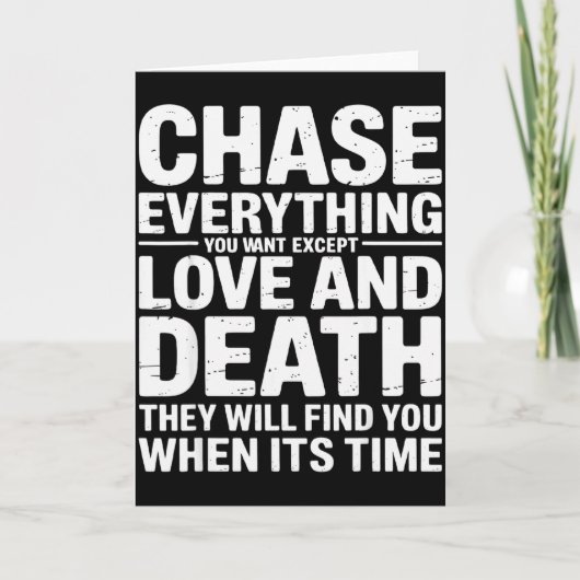 Chase Everything You Want Except Love And Death En Kaart (Voorkant)