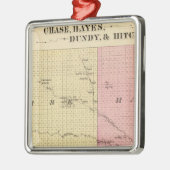 Chase, Hayes, Dundy en Hitchcock, Nebraska Metalen Ornament (Links)