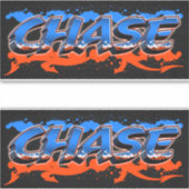 Chase Prénom Nom Graffiti Autocollant Autocollant (Devant)