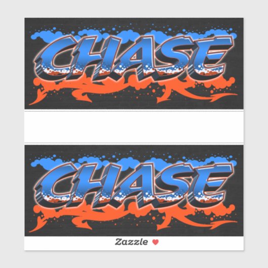 Chase Prénom Nom Graffiti Autocollant Autocollant (Feuille)