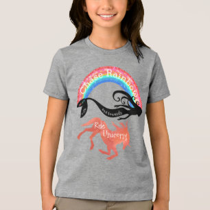 Chase Rainbows Swim met Mermaids, Ride Unicorns Tri-Blend Shirt