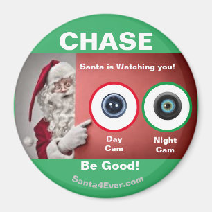 CHASE Santa kijkt naar je! Dag en nacht Magneet