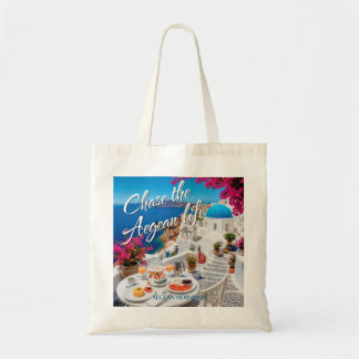 Chase The Aegean Life Santorini Blauwe Koepels Tote Bag