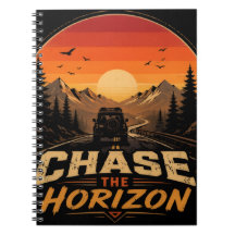 Chase the Horizon Vintage Retro Zonsondergang