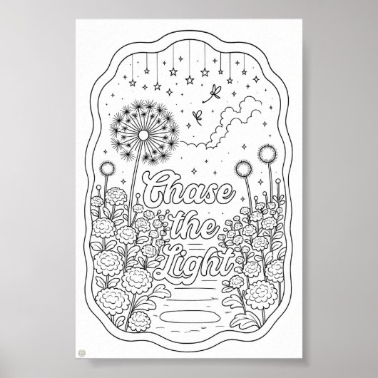 Chase the Light Title Coloring Page Poster (Voorkant)