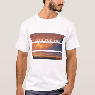 Chase The Sun T-Shirt Graphique Coucher de Soleil 