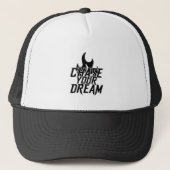 Chase Your Dream Black and White Trucker Hat Trucker Pet (Voorkant)