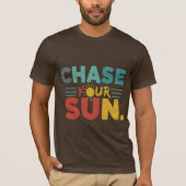 Chase Your Sun" Vibrant Rainbow T-Shirt (Devant)
