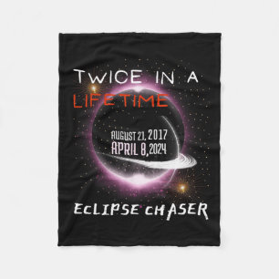 Chaser Solar Eclipse 2024 Grappig twee keer in een Fleece Deken