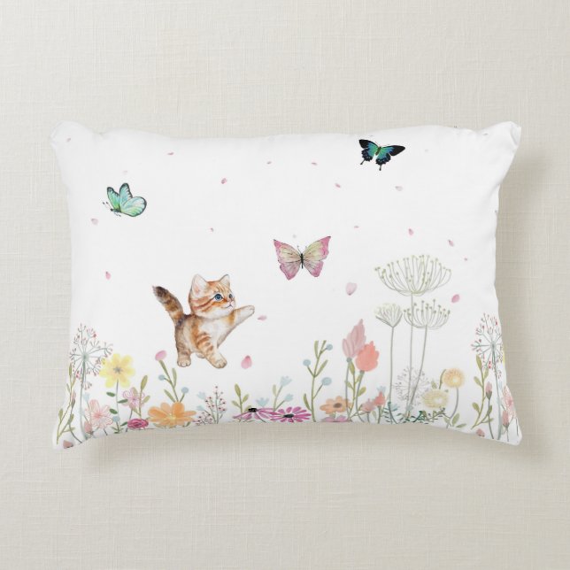 Chasing Butterflies Accent Pillow Accent Kussen (Voorkant)