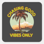 Chasing Good Vibes uniquement - autocollant Retro (Devant)