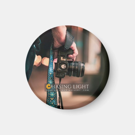 'Chasing Light Gallery' Magnet circulaire (Devant)