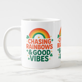 Chasing Rainbows & Good Vibes St. Paddy’s Day Extra Grote Beker