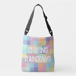 Chasing Rainbows Pastel Kleuren Buffel Check Plaid Crossbody Tas