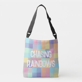 Chasing Rainbows Pastel Kleuren Buffel Check Plaid Crossbody Tas