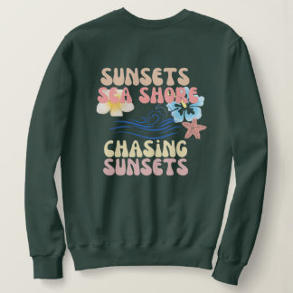 Chasing zonsondergangen bedrukt Zweet shirt