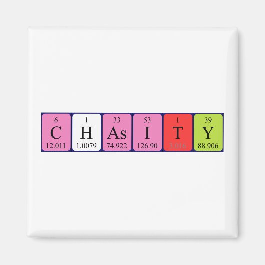 Chasity periodieke table name magnet magneet (Voorkant)