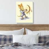 Chasmosaurus dansen een sjamaan ritueel canvas afdruk (Insitu (Slaapkamer))