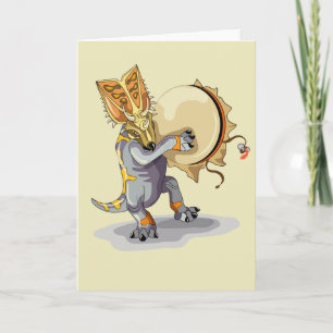 Chasmosaurus dansen een sjamaan ritueel kaart