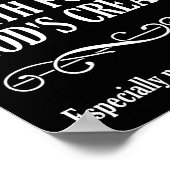 Chasse à Dieu Créatures Drôle Chasse Poster noir (Coin)