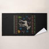Chasse à l'orignal Noël Fausse Chemise à l'orignal (Serviette de bain)