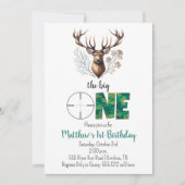 Chasse Anniversaire Invitation pour le premier ann (Devant)