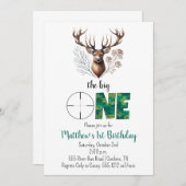 Chasse Anniversaire Invitation pour le premier ann (Devant / Derrière)