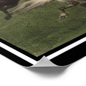 Chasse au bison par Poster vintage amérindien (Coin)