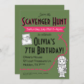 Chasse au bûcher Invitation de fête d'anniversaire (Devant / Derrière)