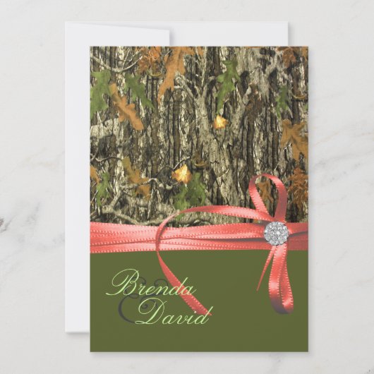 Chasse au Faire-part de mariage Camo (Devant)